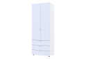 Obrázek 6710 - Skříň 2D s regálem se zásuvkami Gelar 137.5 cm bílý