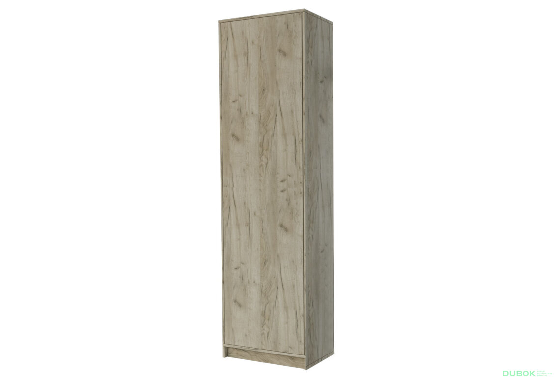Regál Sara 60x205x33 cm Dub kraft šedý
