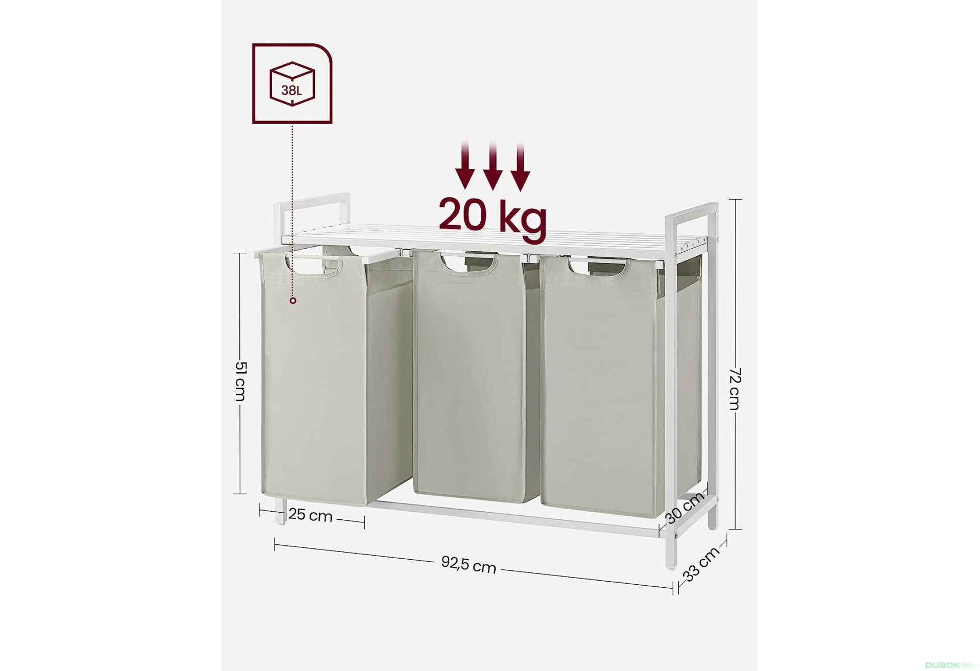 Obrázek 3 - Koupelnová skříňka - BLH301W01