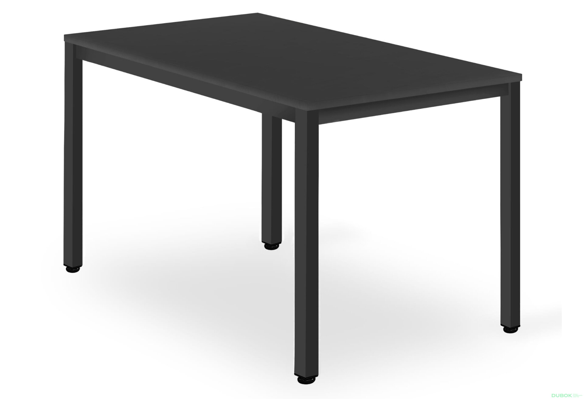 Obrázek 1 - Stůl TESSA 120 cm x 60 cm - černý / černé nohy