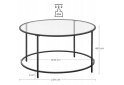 Obrázek 3 - Skleněný kulatý konferenční stolek - LGT021B01