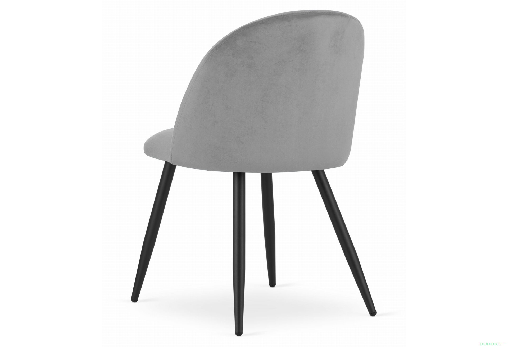 Obrázek 4 - Židle BELLO - samet světle šedý / černé nohy x 1