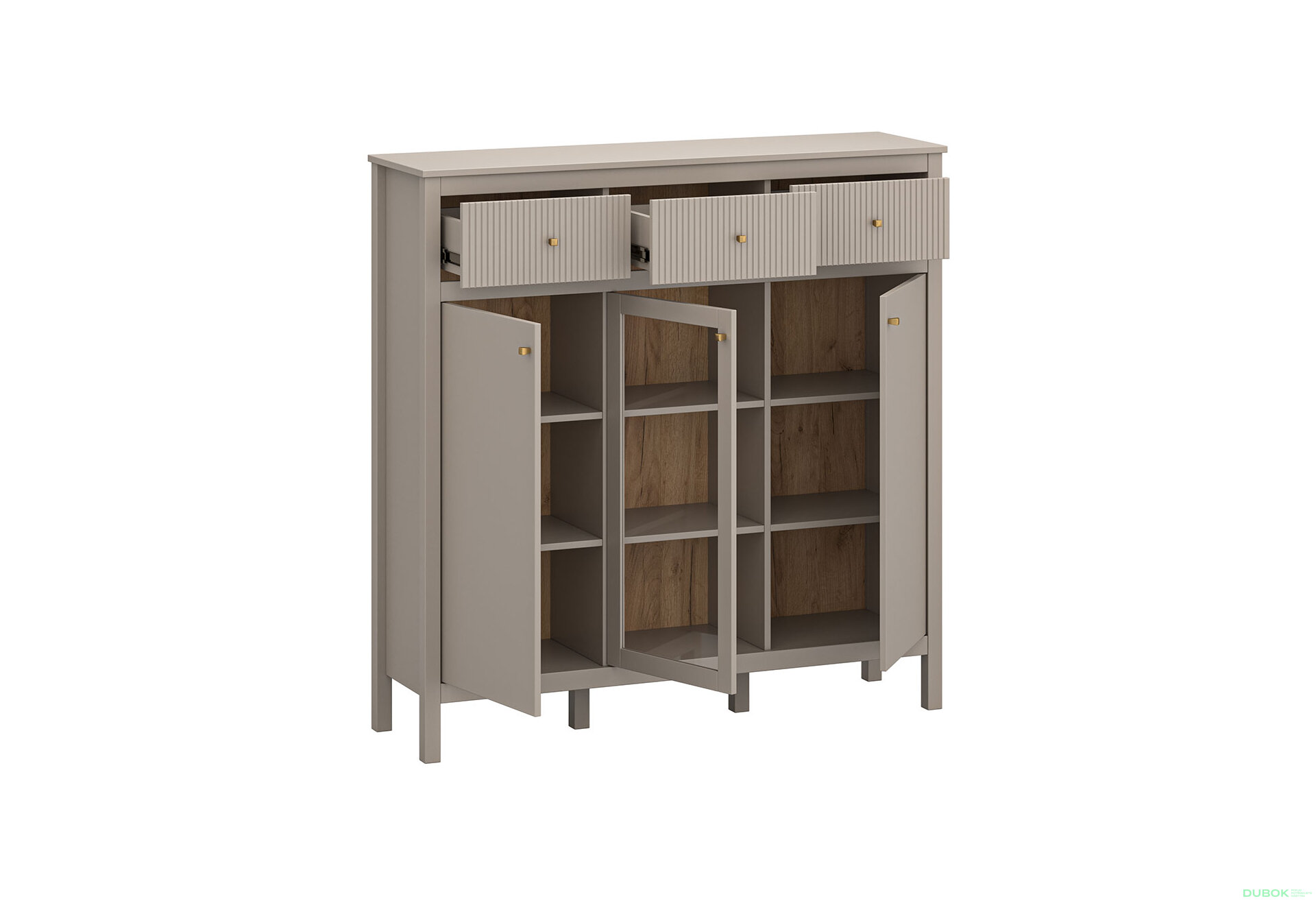 Obrázek 2 - Komoda 2d1w3s (G) taupe Kleo