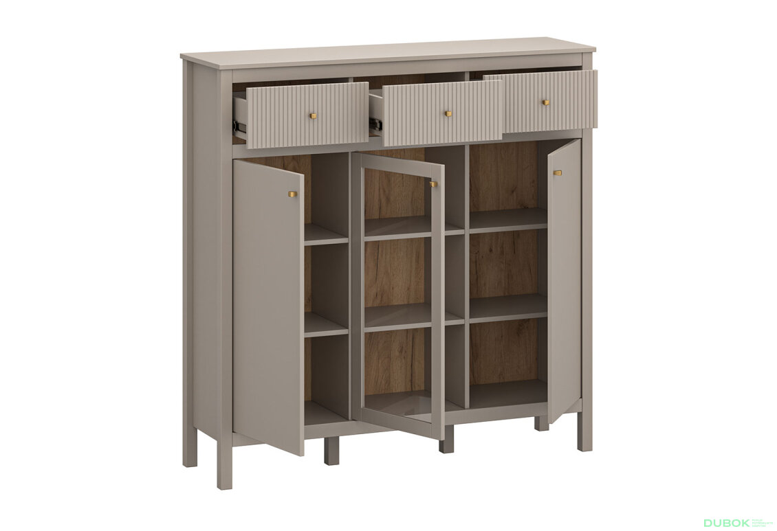 Obrázek 2 - Komoda 2d1w3s (G) taupe Kleo