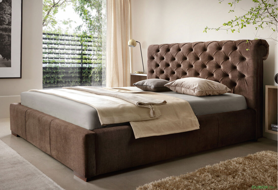 Obrázek 2 - Postel Manchester 180x200 Vogue 6 Sic, podhlavník 106, C4 Ořech