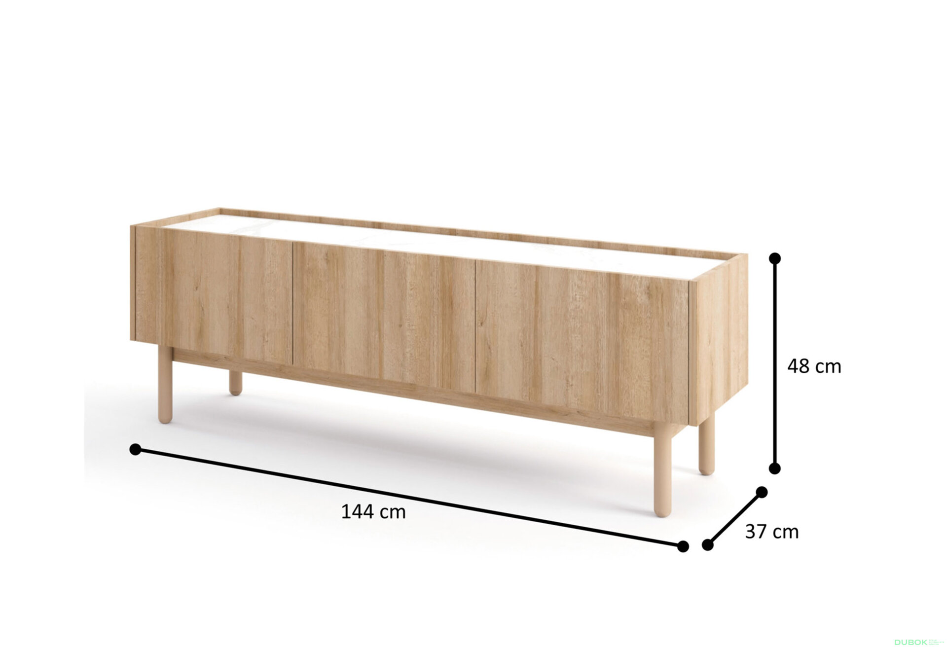 Obrázek 4 - TV stolek 144 riviéra / mramor bianco Boho
