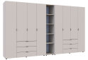 Obrázek 2 - Skříň osmidveřová s regálem Gelar 348.2 cm Kašmír