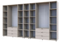 Obrázek 4 - Skříň osmidveřová s regálem Gelar 348.2 cm Kašmír