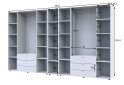 Obrázek 6 - Skříň osmidveřová s regálem Gelar 348.2 cm Kašmír