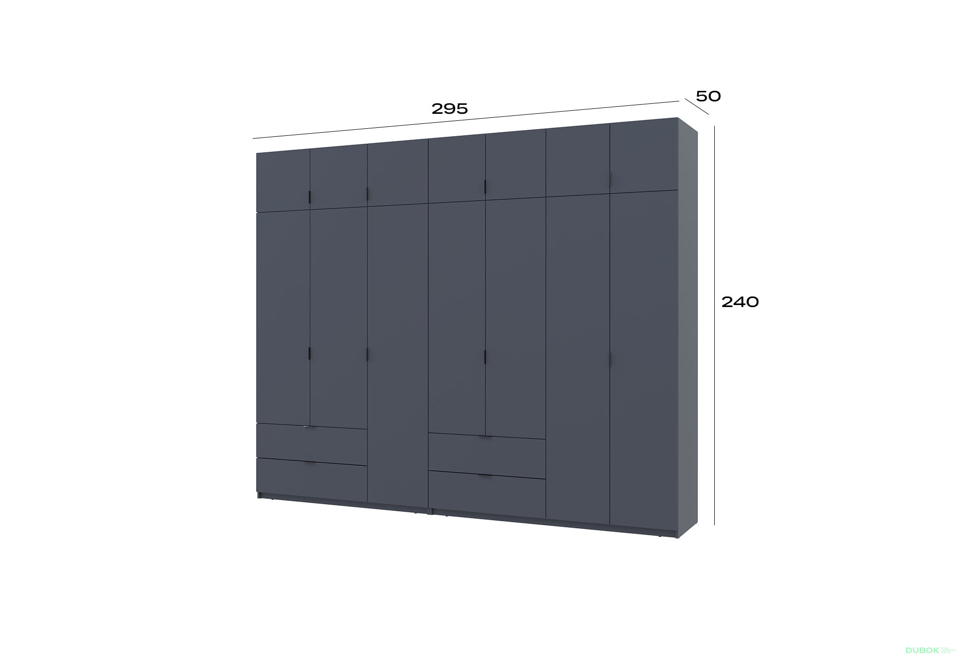 Obrázek 7 - Skříň Lukas 3+4 DT 295 grafit