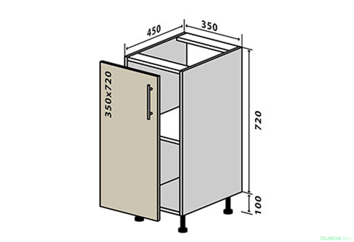 N25 Skříňka 1D 35 Interno