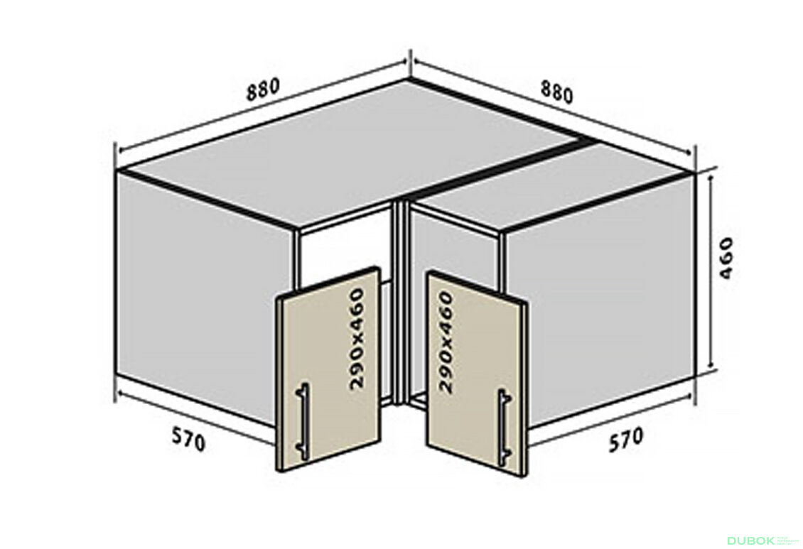 V82 Rohová Skříňka 88 Interno