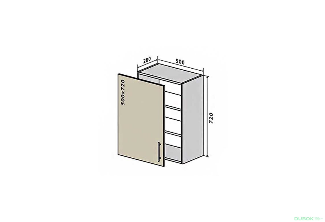 V5 Skříňka 1D 50 Interno