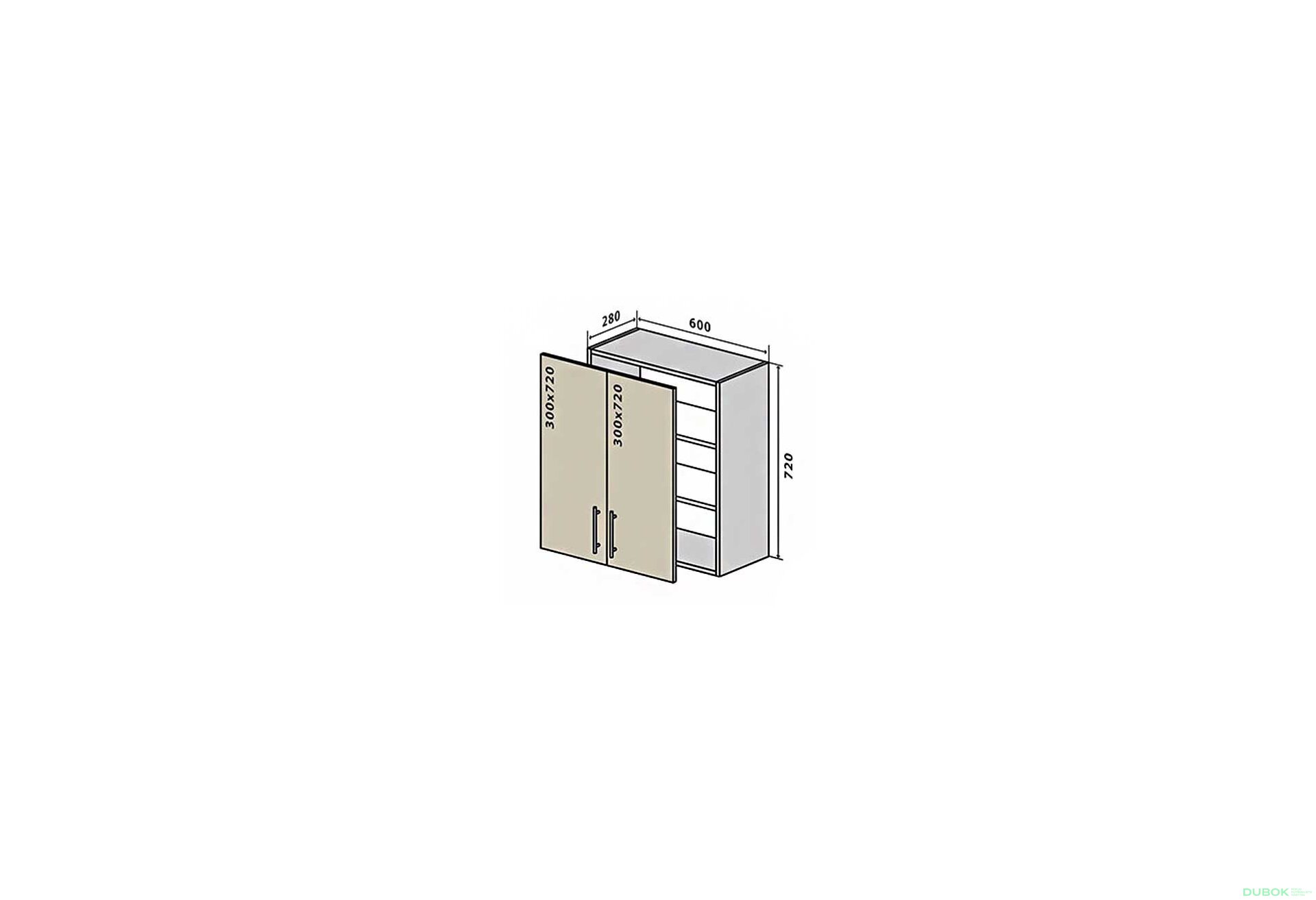 Obrázek 1 - V6 Skříňka 2D 60 Interno