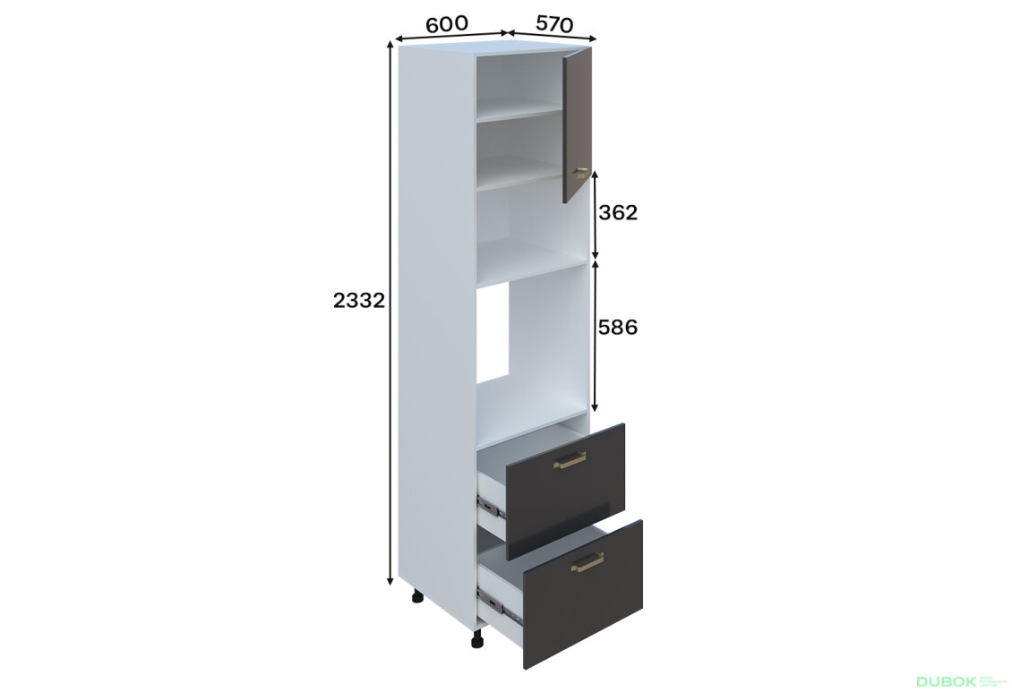 Penál 60 DZ Pro mikrovlnnou troubu (h-920) LUX Liona