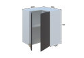 Obrázek 1 - Horní skříňka 60x60 Přímý roh L/P Liona