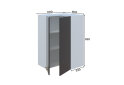 Obrázek 1 - Horní skříňka 60x60 Přímý roh L/P (h-920) Liona