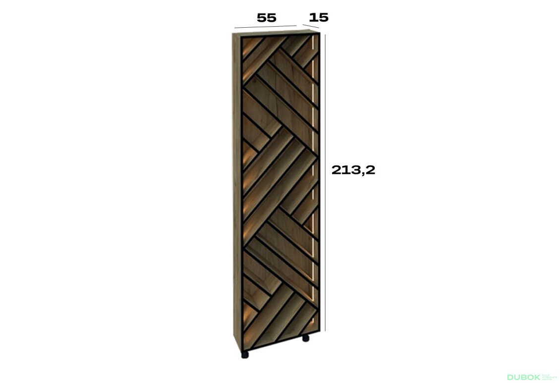Obrázek 4 - LED korpus na láhve 720 dub kraft zlatý