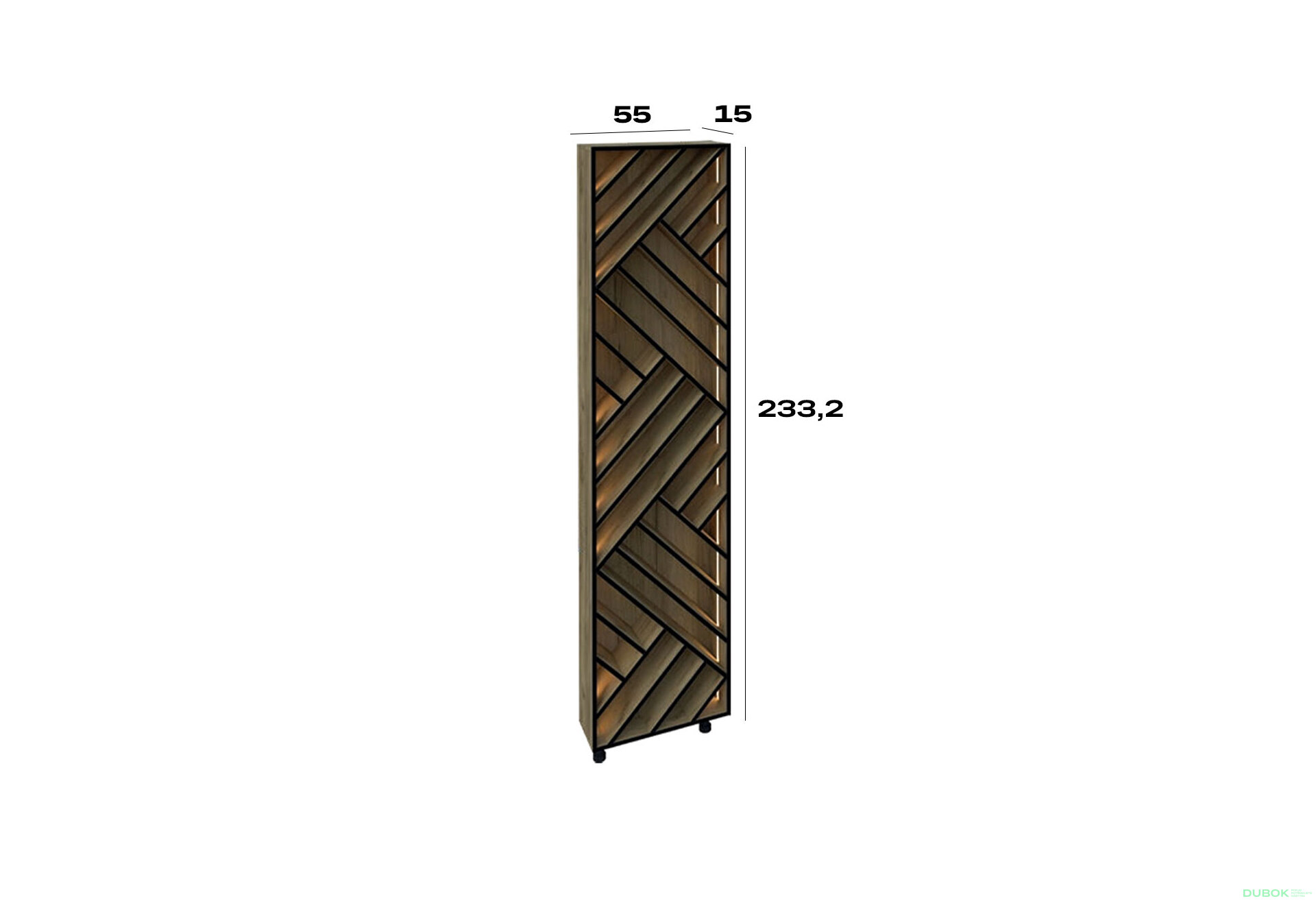 Obrázek 3 - LED korpus na láhve 920 dub kraft zlatý