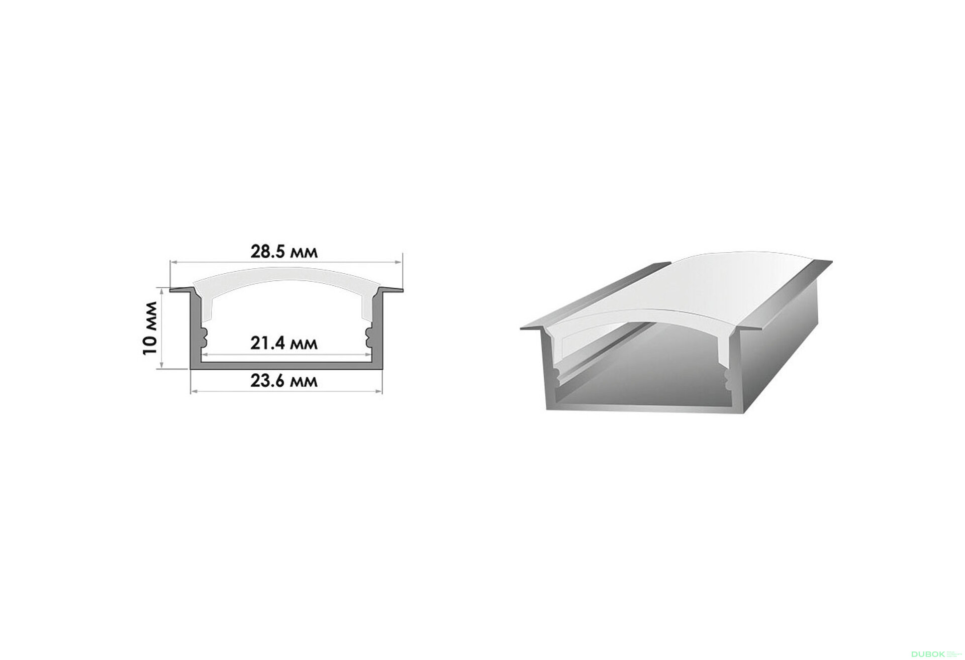 Obrázek 2 - LED profil 2 m/p