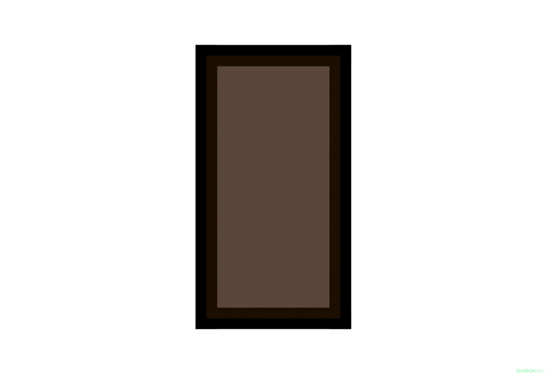 Obrázek 1 - Skleněná fasáda bronz 713x296 (V30 h-720), rám MDF černý
