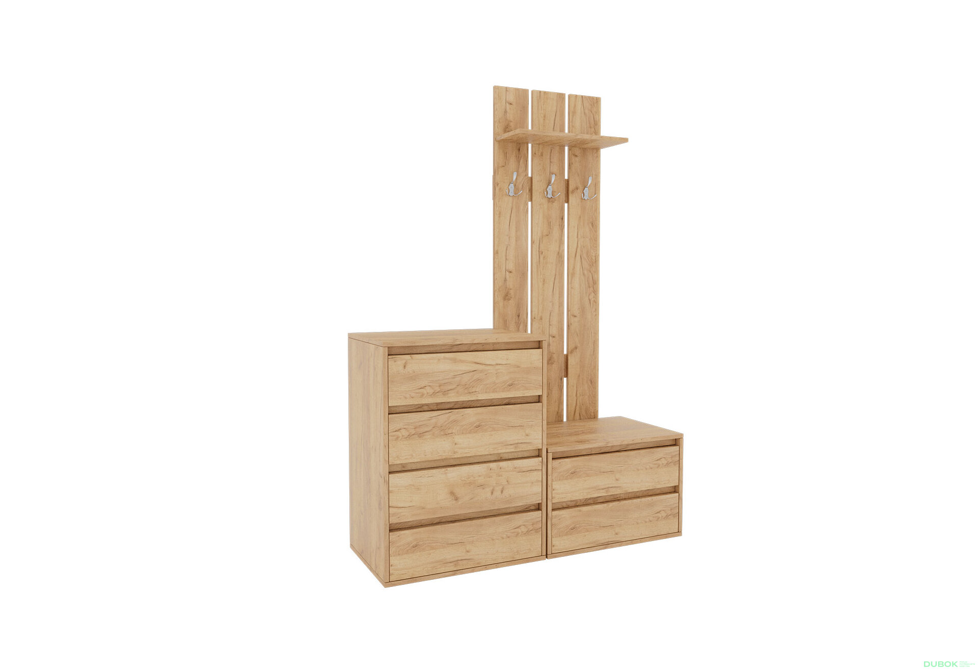 Obrázek 3 - Předsíňová sestava Melanie 120 cm Dub kraft zlatý