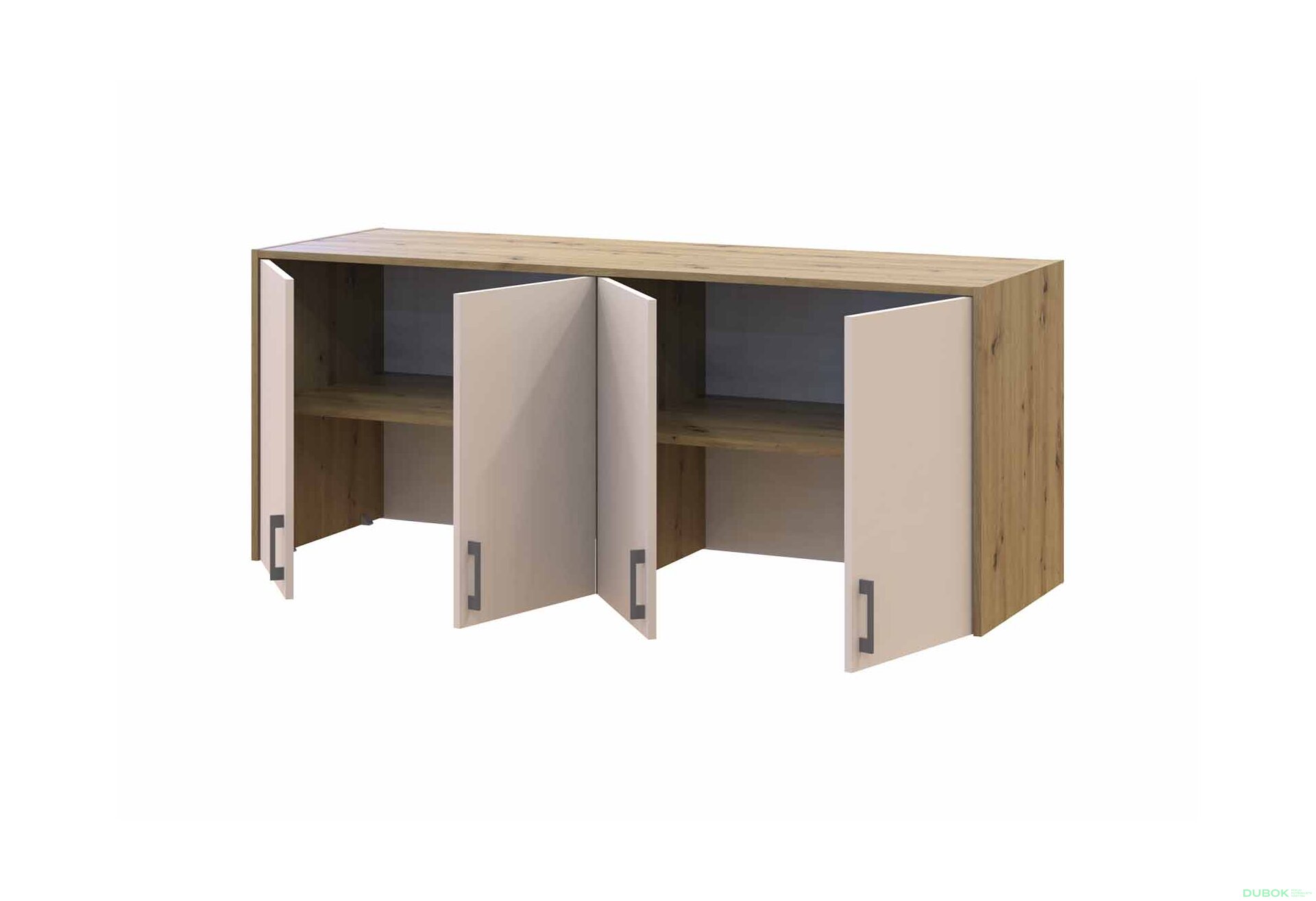 Obrázek 4 - Nástavba Rondi 4 dřevotříska 160x52x65 dub artisan / kašmír