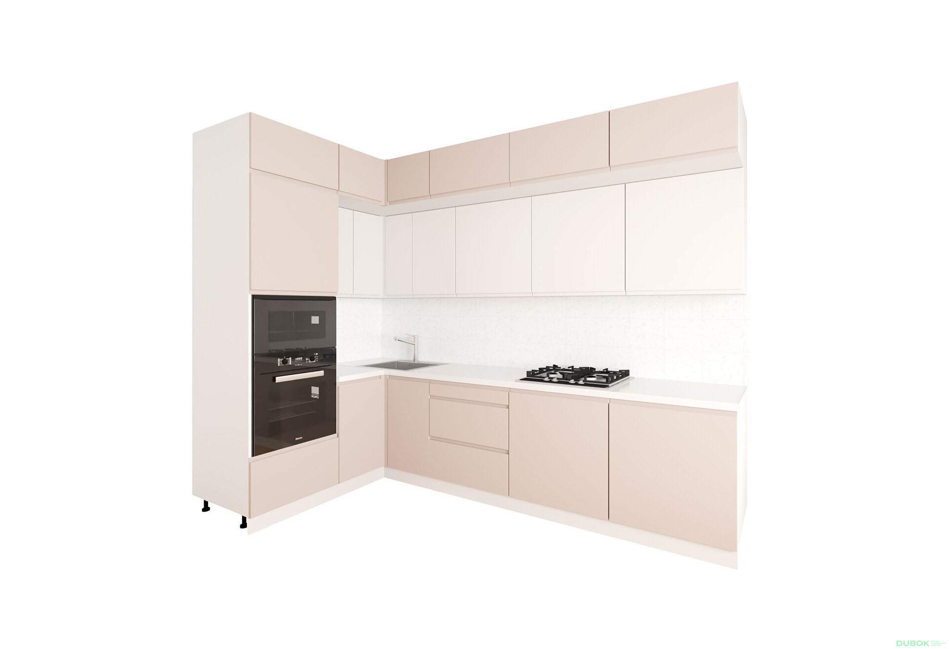Obrázek 2 - Sada 1.6x2.8, k. bílá, f. béžová mat / bílá mat Interno Luxe