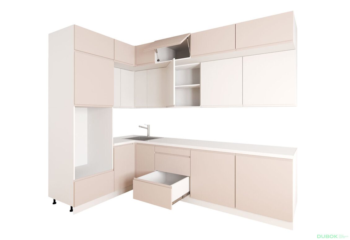Obrázek 3 - Sada 1.6x2.8, k. bílá, f. béžová mat / bílá mat Interno Luxe