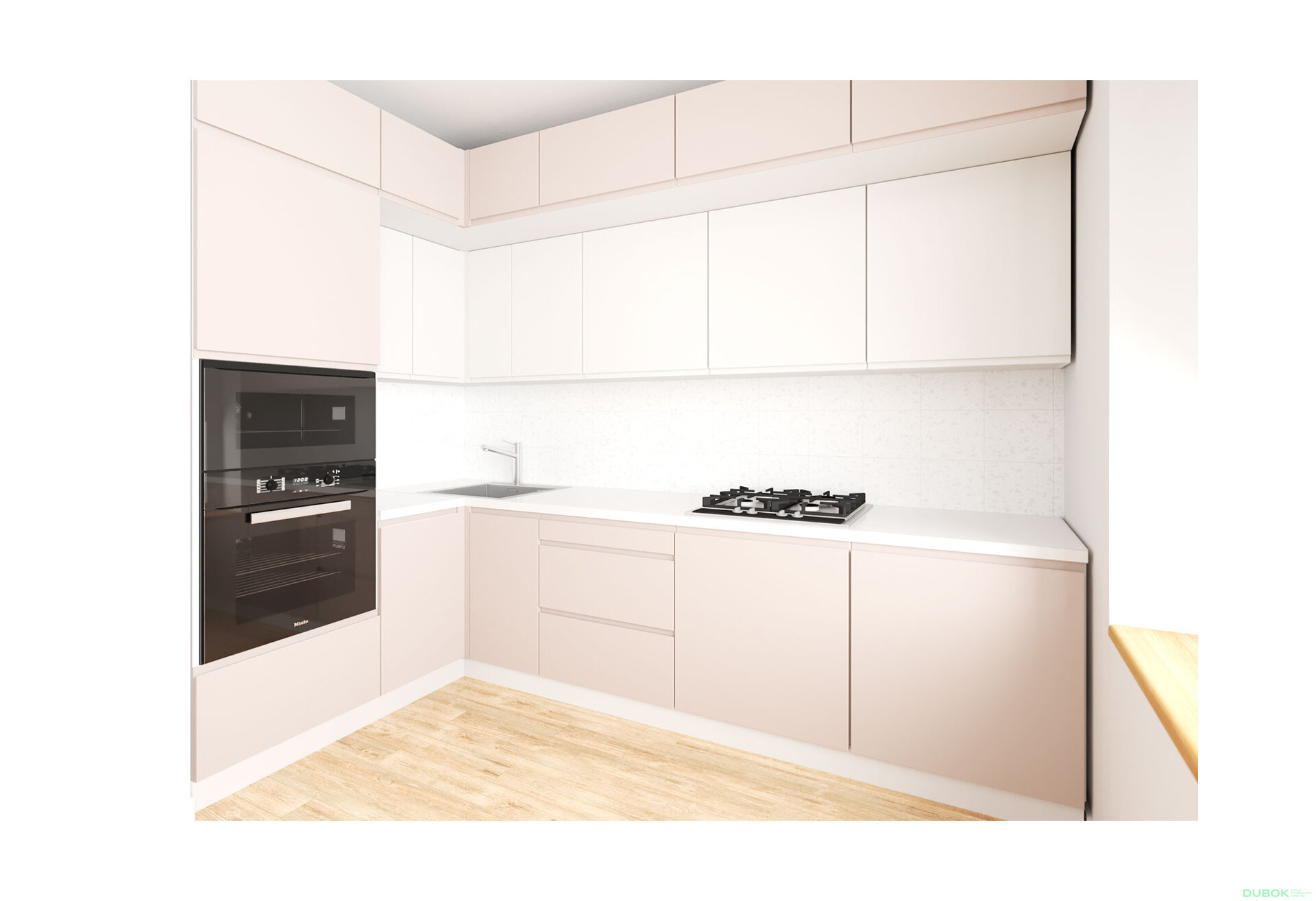 Obrázek 1 - Sada 1.6x2.8, k. bílá, f. béžová mat / bílá mat Interno Luxe