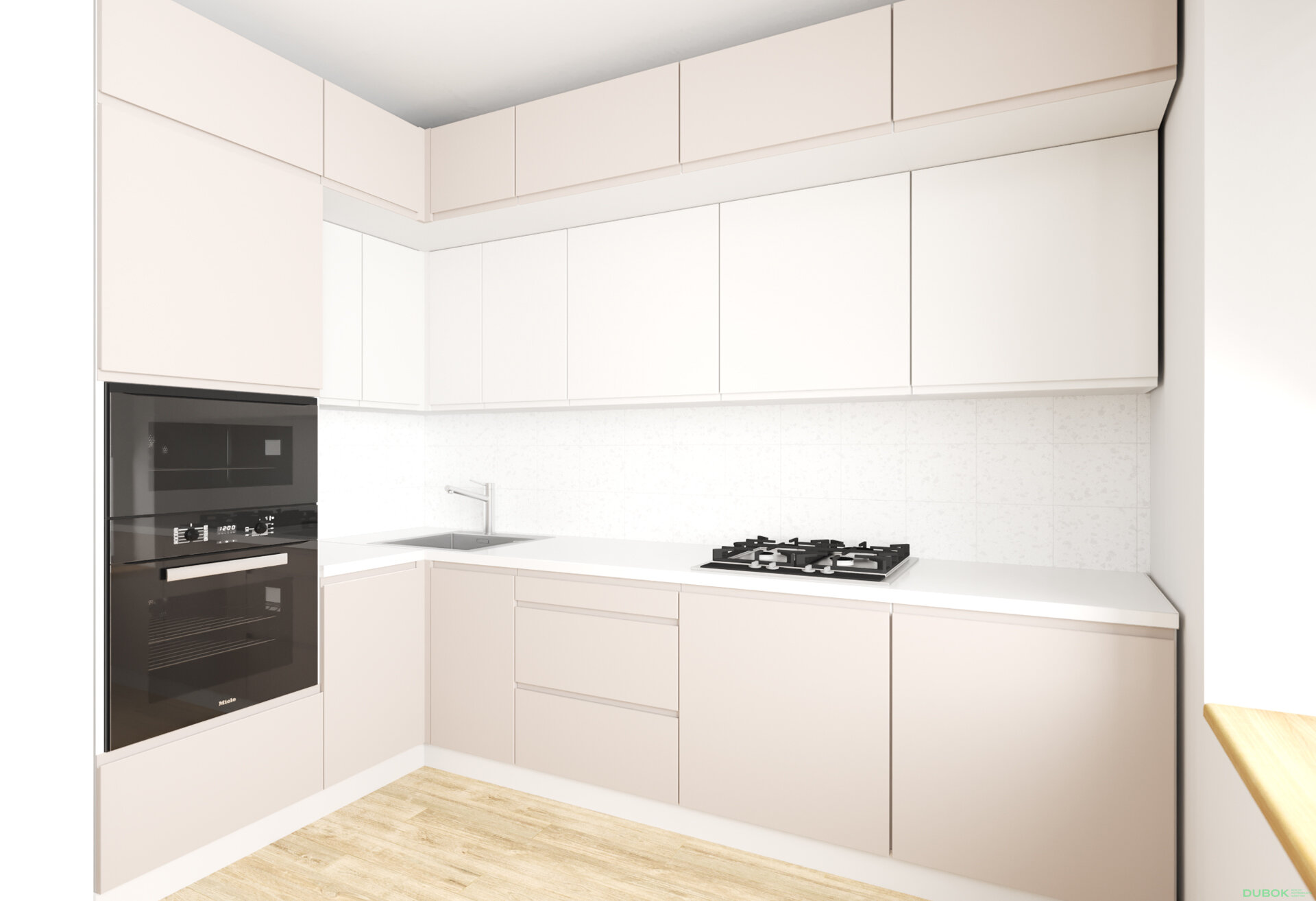 Obrázek 1 - Sada 1.6x2.8 b. bílá, f. béžová mat / mléčná Interno Luxe