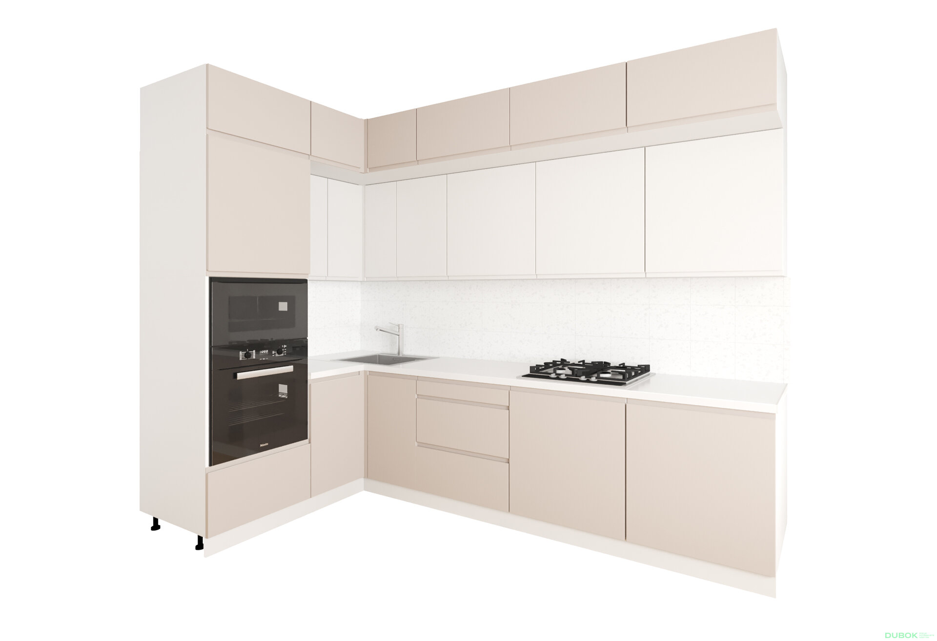 Obrázek 2 - Sada 1.6x2.8 b. bílá, f. béžová mat / mléčná Interno Luxe