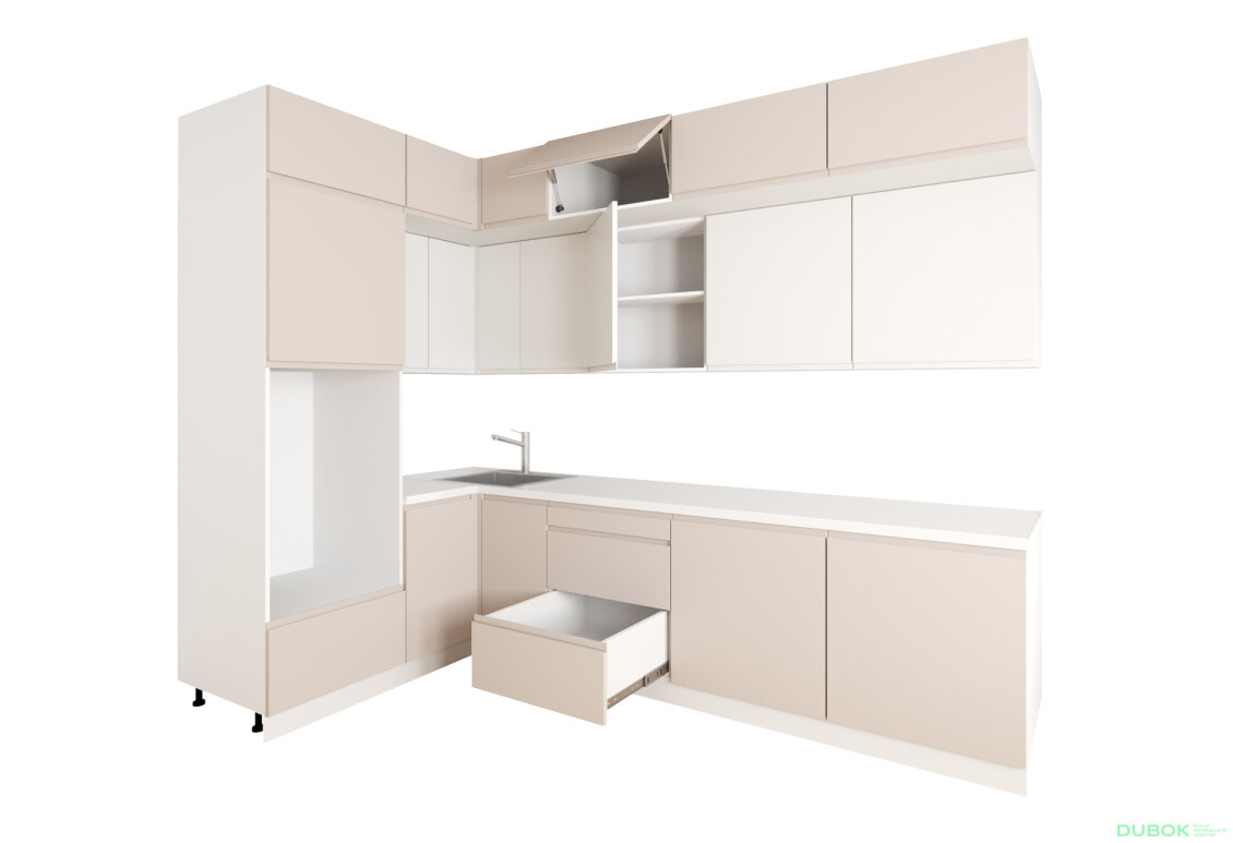 Obrázek 3 - Sada 1.6x2.8 b. bílá, f. béžová mat / mléčná Interno Luxe