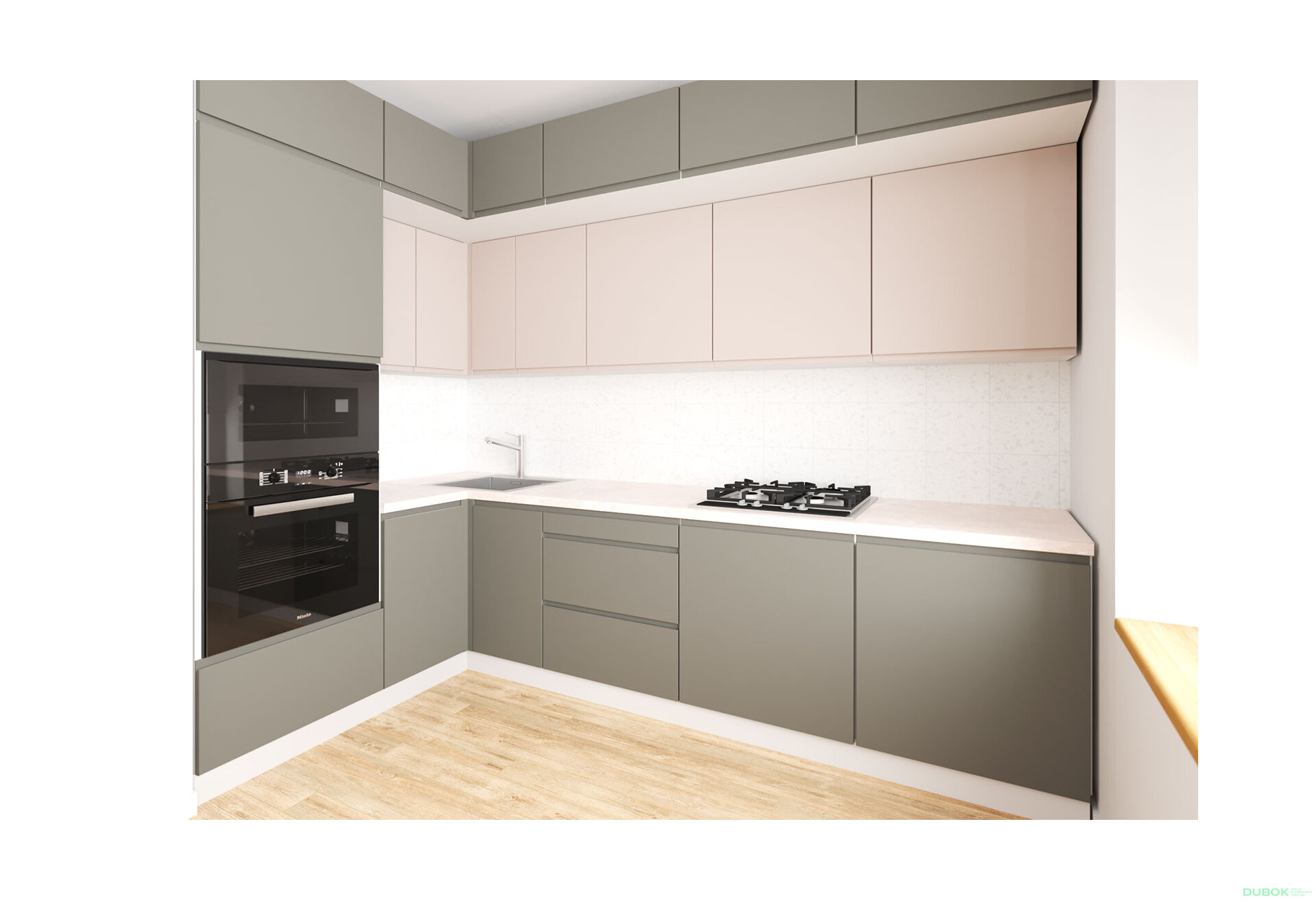 Obrázek 1 - Sada 1.6x2.8 b. bílá, f. tmavě šedá mat / béžová mat Interno Luxe