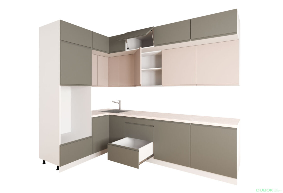 Obrázek 3 - Sada 1.6x2.8 b. bílá, f. tmavě šedá mat / béžová mat Interno Luxe