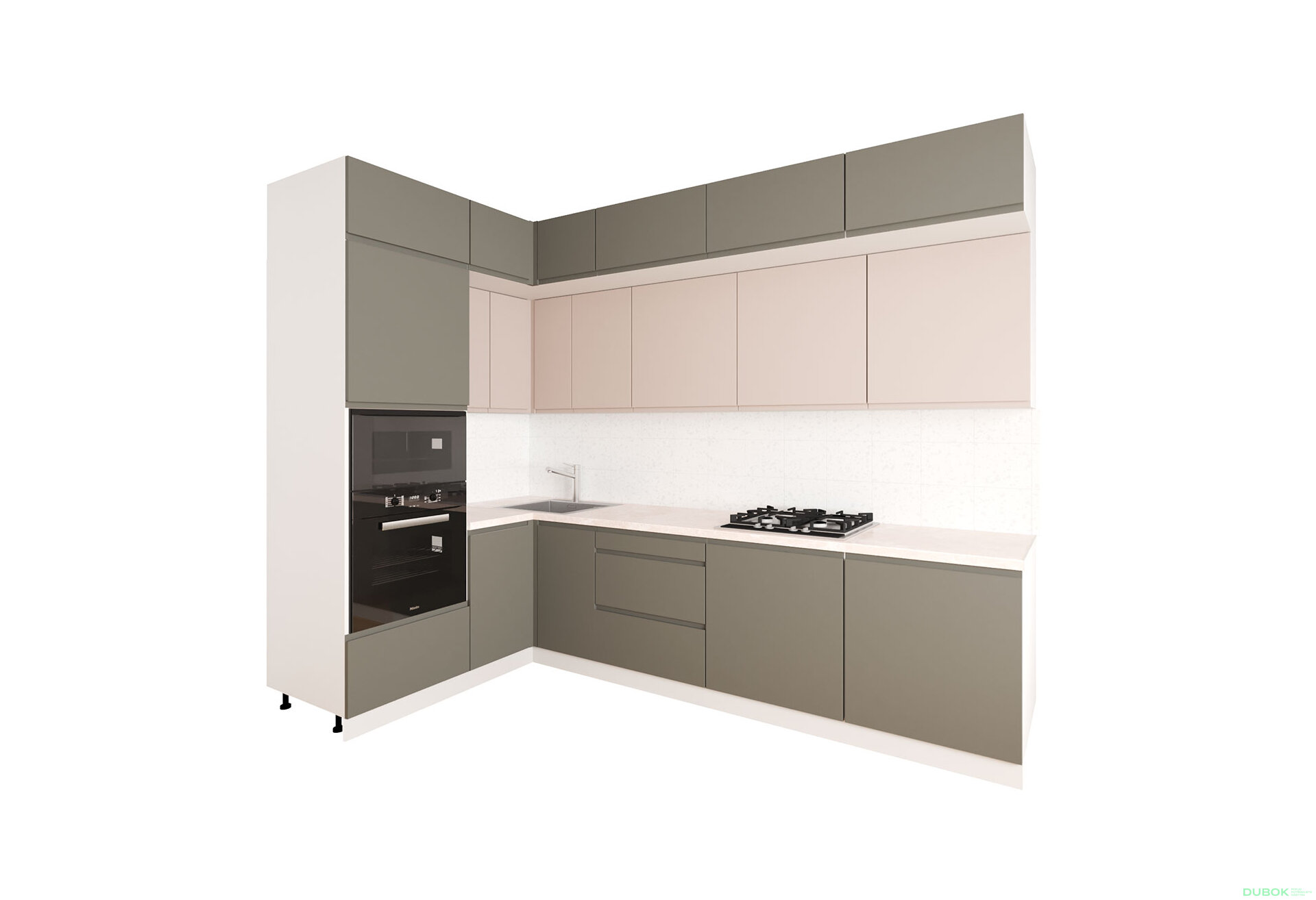 Obrázek 2 - Sada 1.6x2.8 b. bílá, f. tmavě šedá mat / béžová mat Interno Luxe