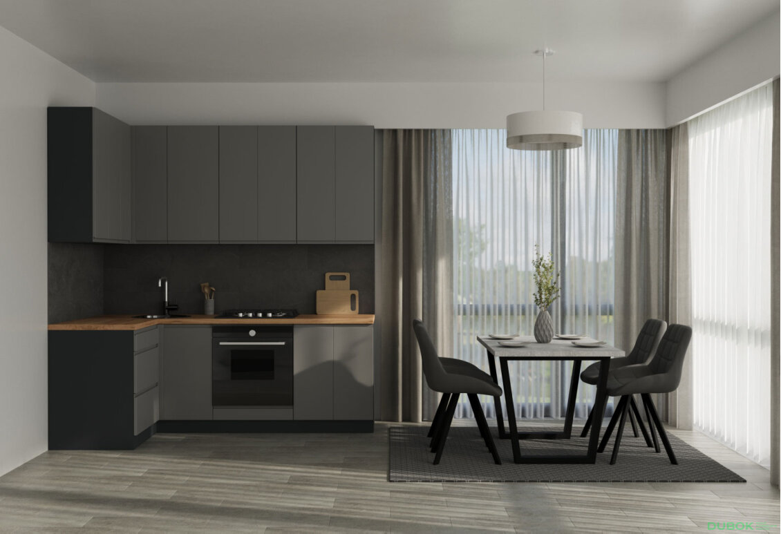 Obrázek 2 - Sada 2.2x1.2 antracit / tmavě šedý mat Interno Luxe