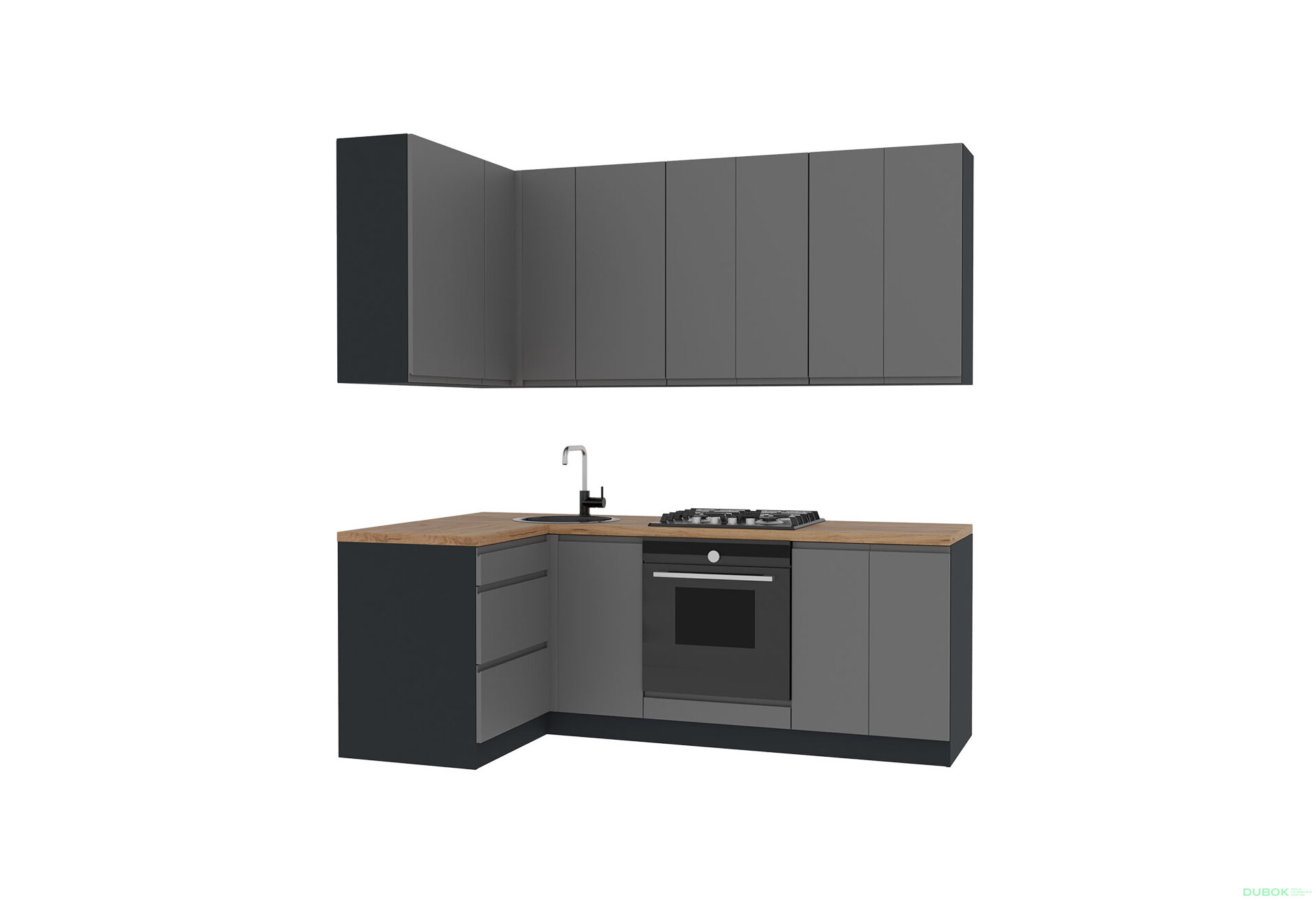 Obrázek 3 - Sada 2.2x1.2 antracit / tmavě šedý mat Interno Luxe