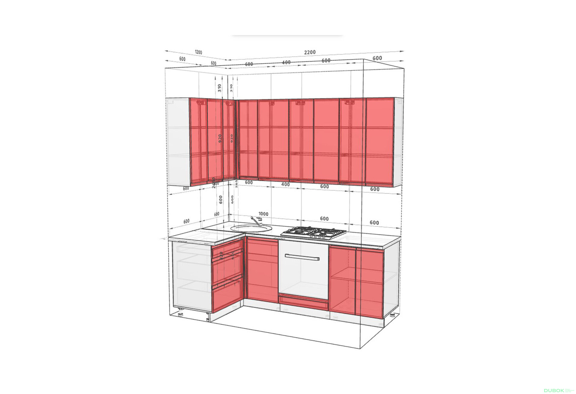 Obrázek 4 - Sada 2.2x1.2 bílá / modrá mat Interno Luxe