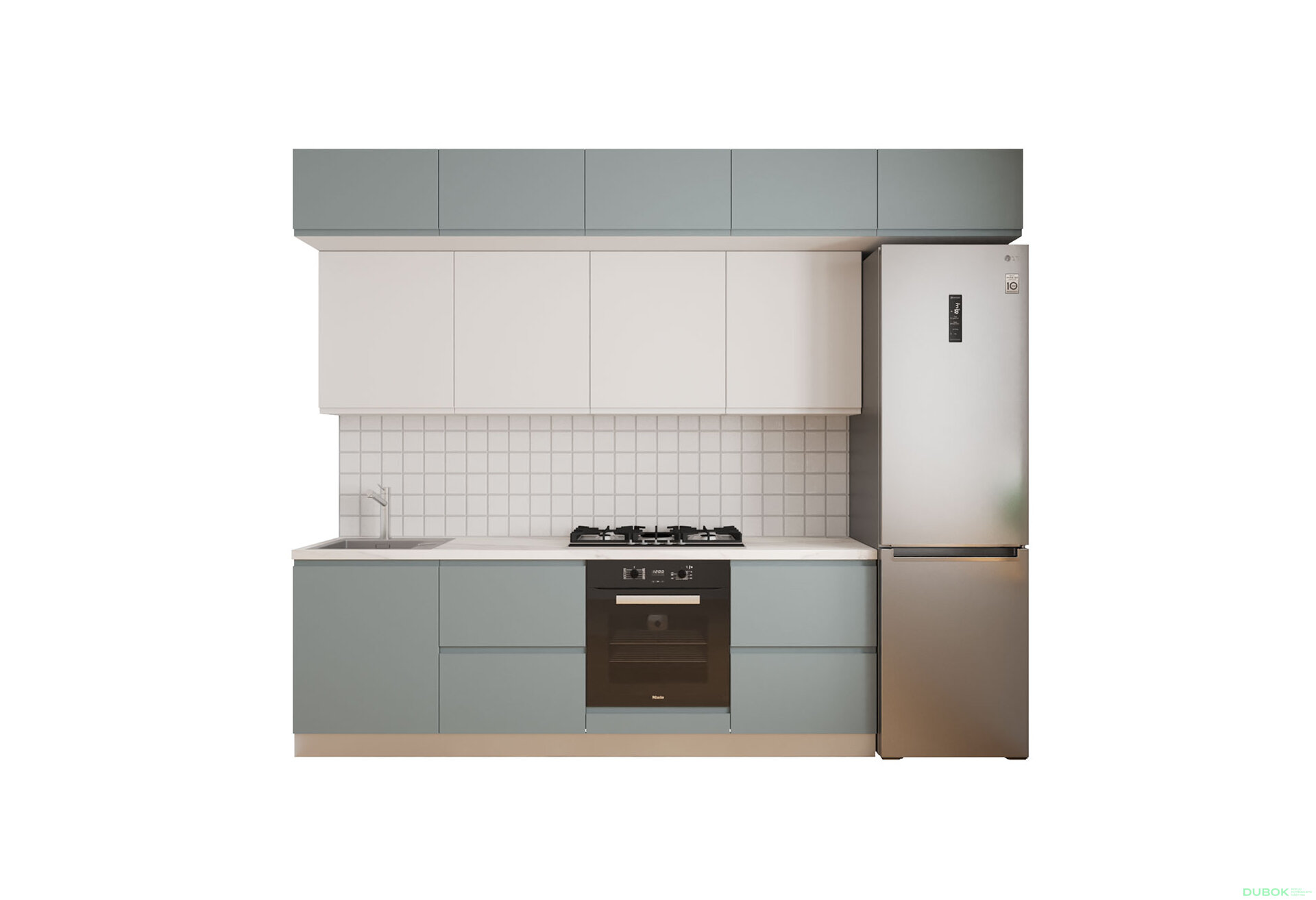 Obrázek 2 - Sada 2.4 k. bílá, f. šedá mat / bílá mat Interno Luxe