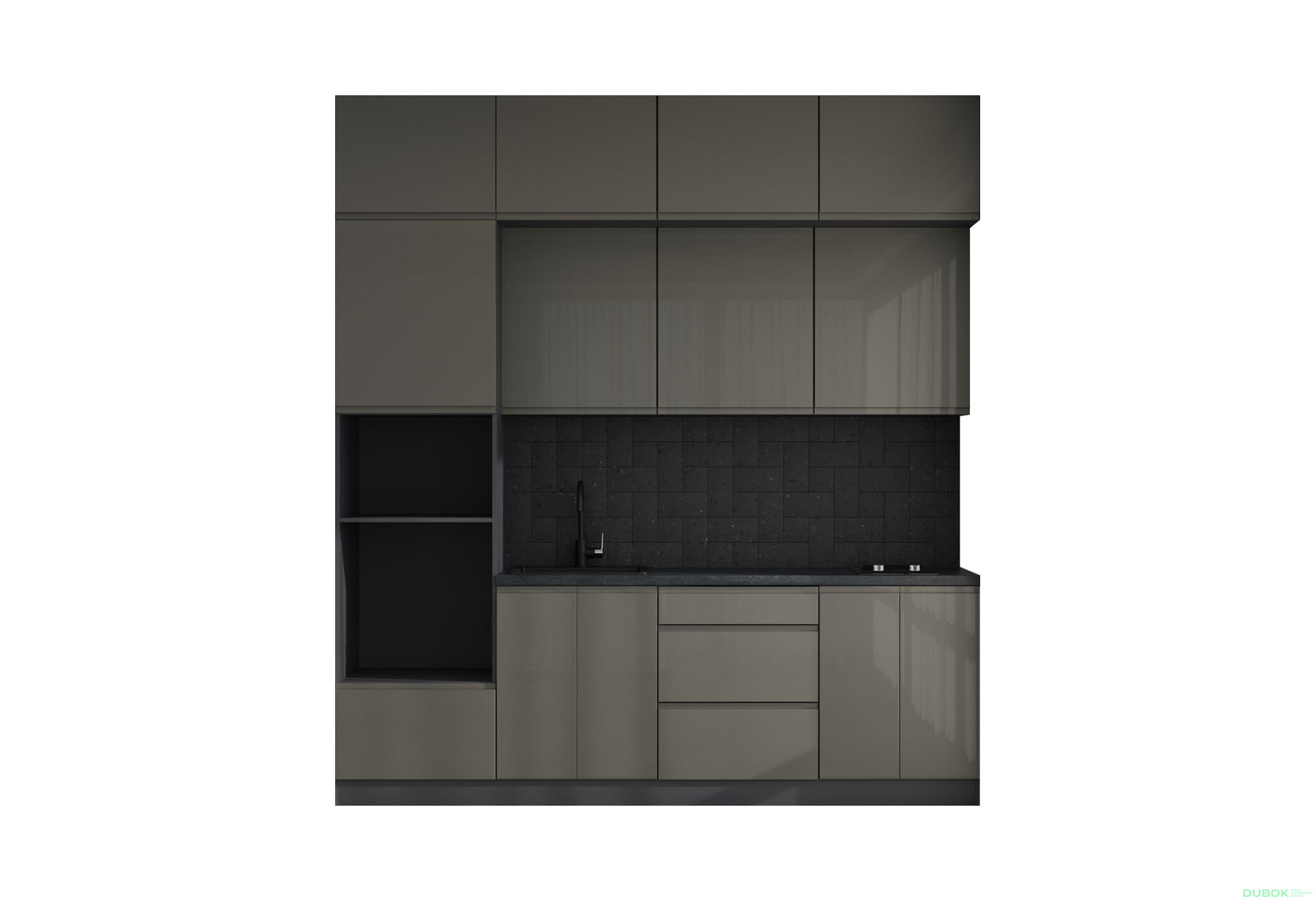 Obrázek 3 - Sada 2.4 Antracit / tmavě šedý lesk Interno Glaňec Luxe