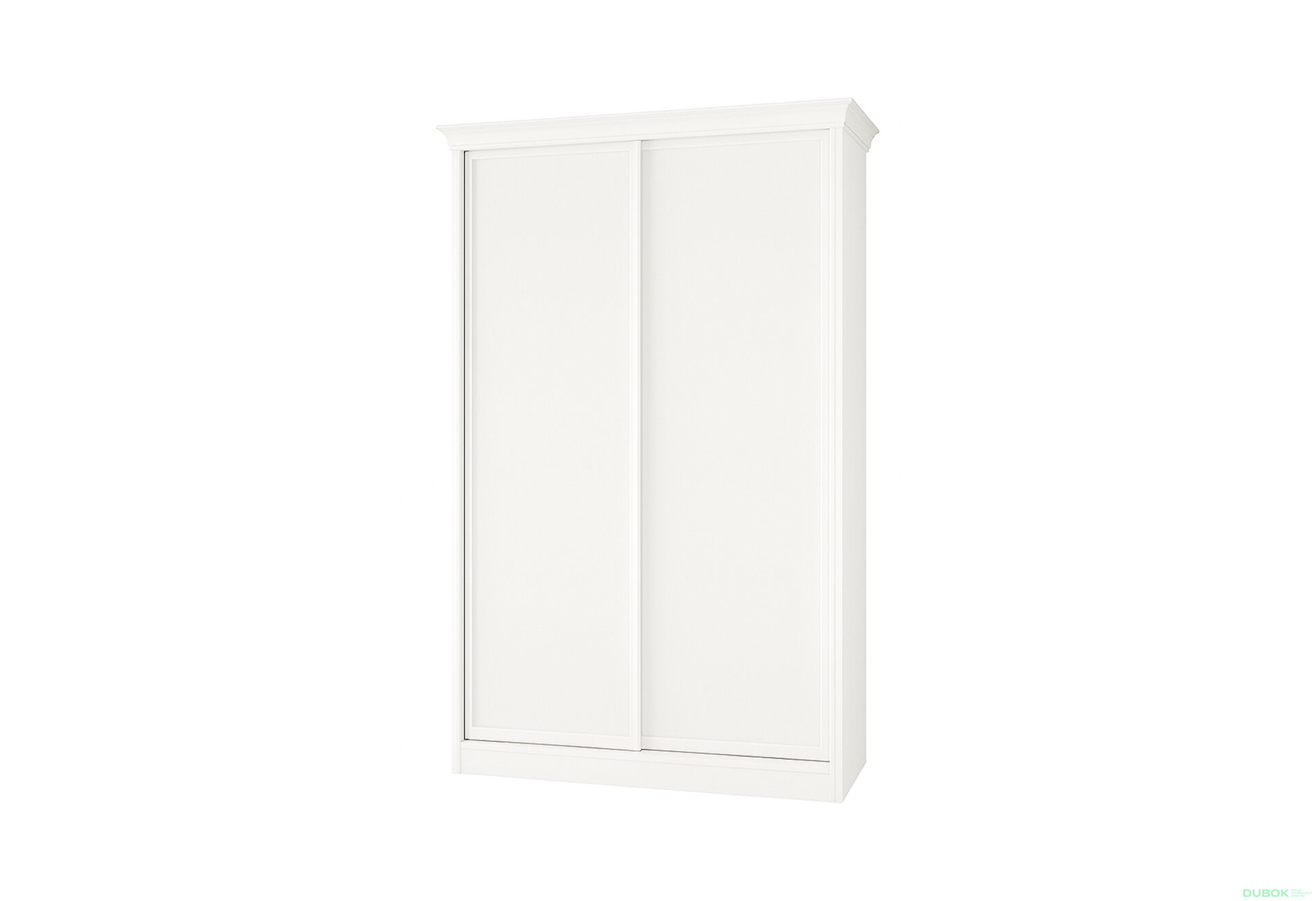 Obrázek 1 - Skříň Rim-Veneziano 2D 1.2 m bílá s římsou, fasádami DTD