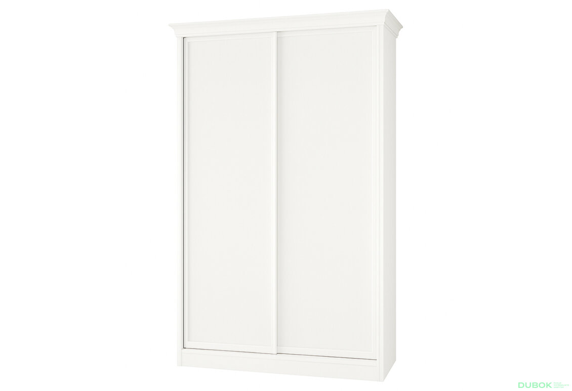 Skříň Rim-Veneziano 2D 1.2 m bílá s římsou, fasádami DTD