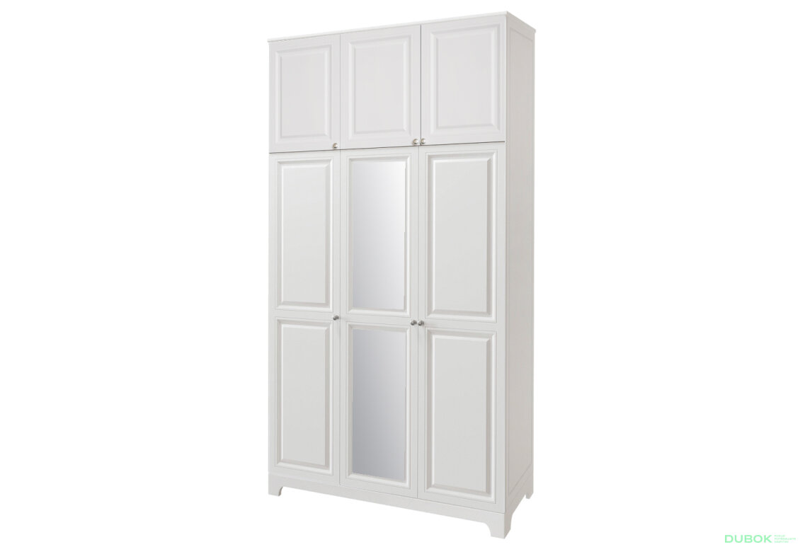 Skříň č. 3 / MDF V.2 + Zrcadlo V.2 + Vysoká nástavba Madrid