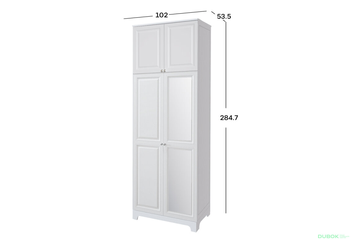 Obrázek 2 - Skříň č. 2 / MDF V.2 + Zrcadlo V.2 + Vysoká nástěnná skříň Madrid