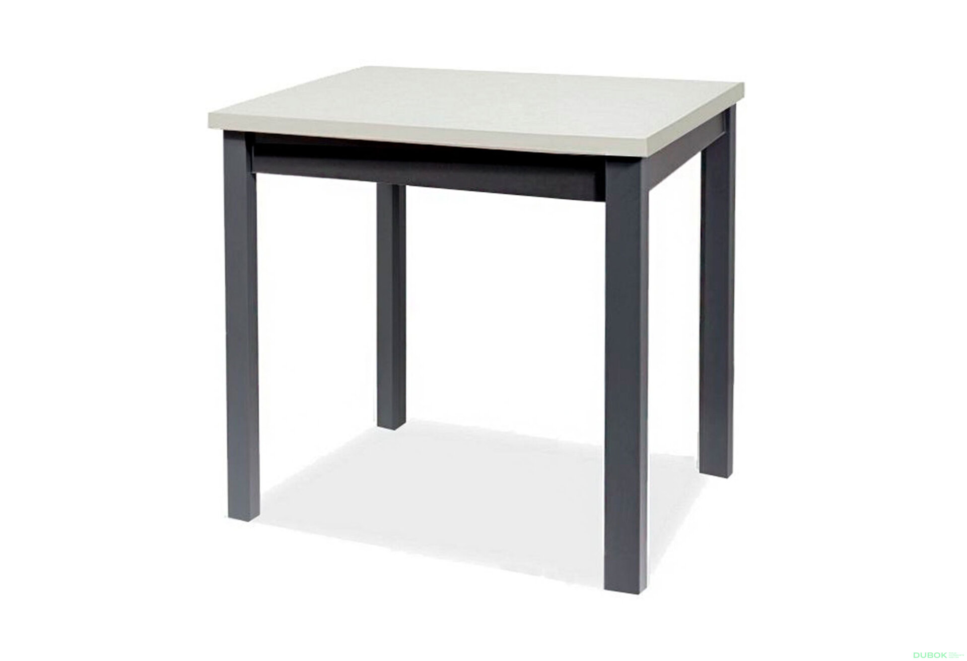 Obrázek 1 - Stůl Adam 90x65 bílý mat / černý