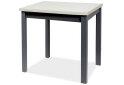 Obrázek 1 - Stůl Adam 90x65 bílý mat / černý