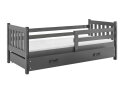Obrázek 1 - Postel Carino grafit, zásuvka grafit 90x200 cm s roštem, matrací