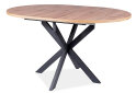 Obrázek 2942 - Stůl Gaston 100(135)x100 + 4 židle Arco Velvet karí Bluvel 68 / kov černý matný