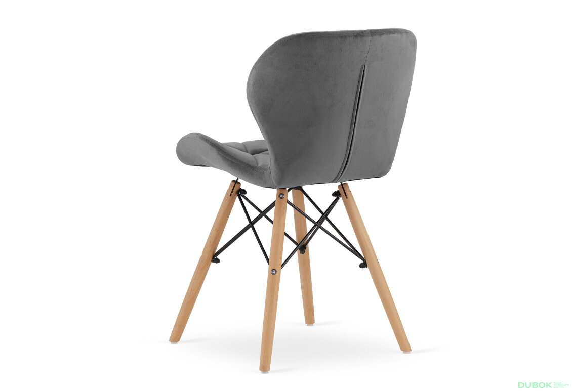Obrázek 5 - Sada kulatý stůl TODI 80 cm bílý + 4 židle LAGO šedé